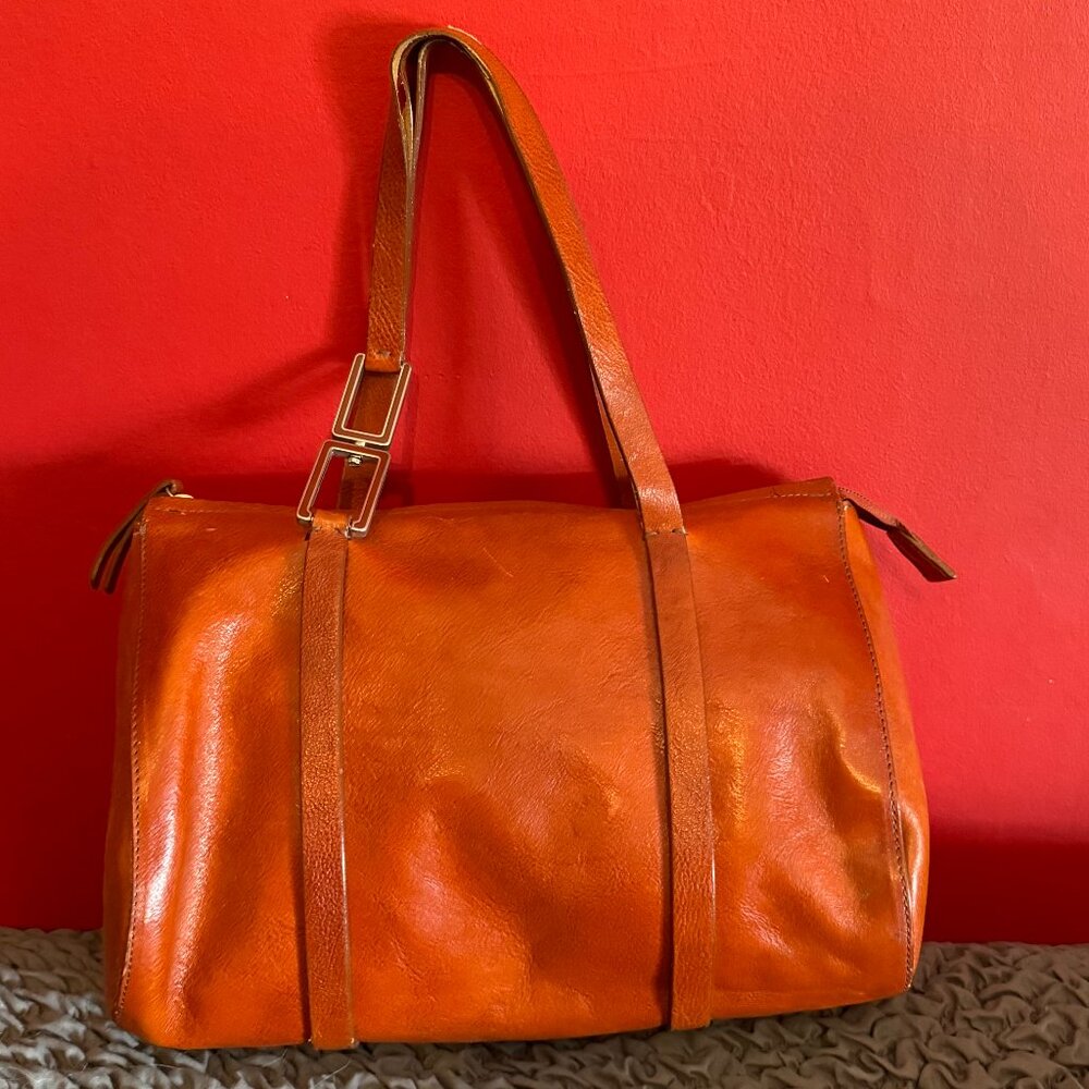 Gorgeous Burnt Orange Francesco Biasia Medium/Small Shoulder Bag - Soft Leather - Picture 1 of 9